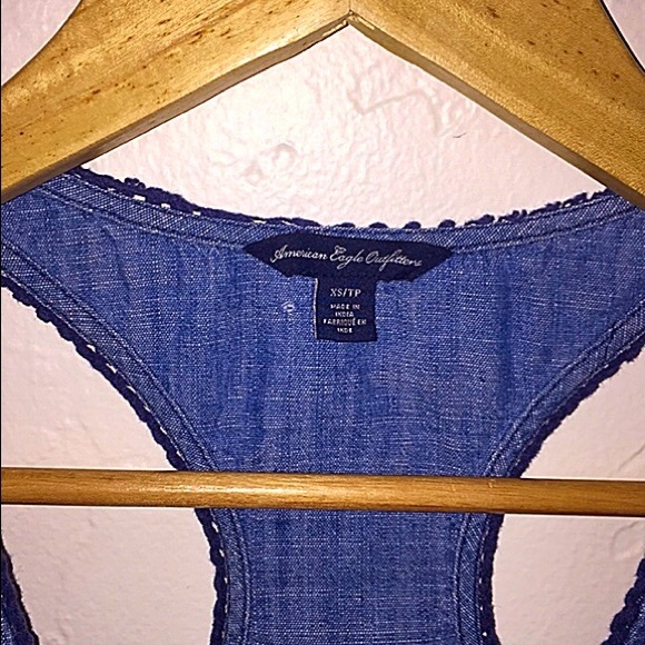 American Eagle Denim Crop Top - Picture 3 of 4